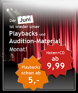 Der Juni ist wieder unser Playbacks und Audition-Material Monat!